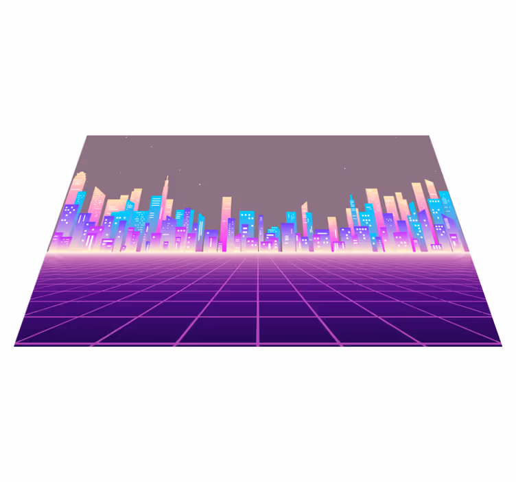 Moderne placema futuristisch stadslandschap - TenStickers