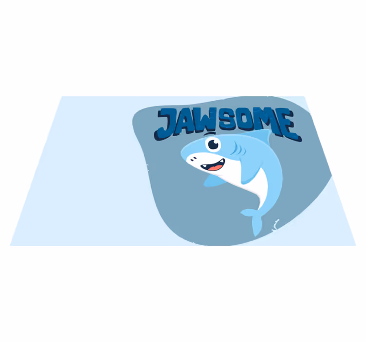Kinder placemat vrolijke haai grafiek - TenStickers