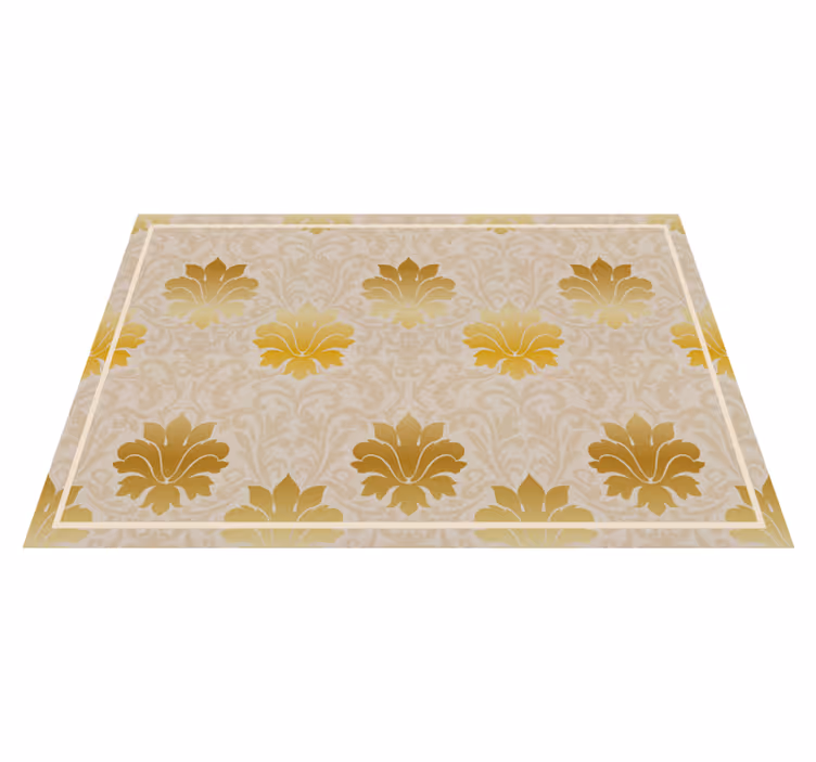 Houten placemat met elegant bloemenachtergrond - TenStickers