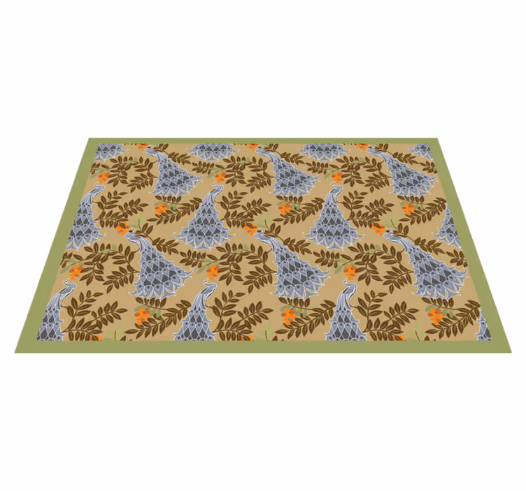 Placemat met naam bloemmotief tafelsetting - TenStickers