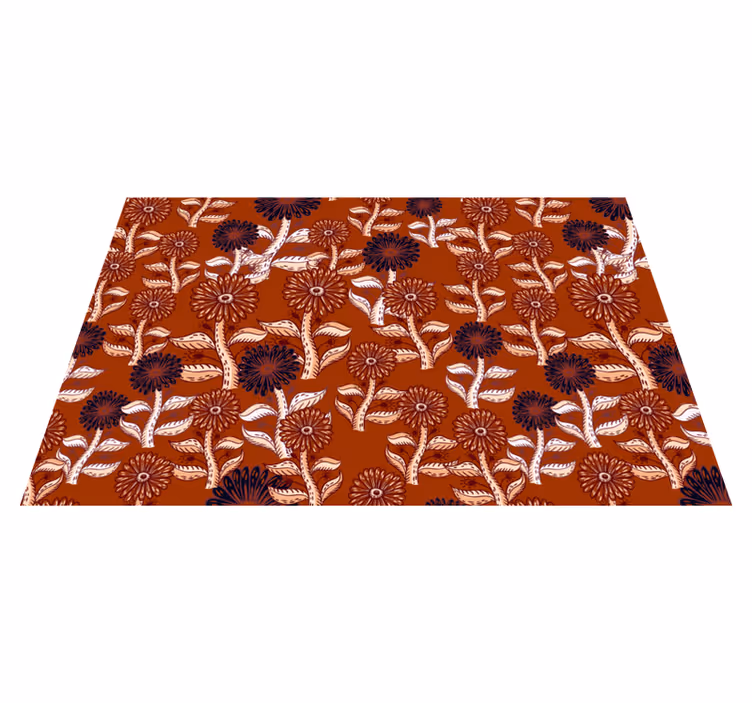Originele placemat met bloemenpatroon servies - TenStickers
