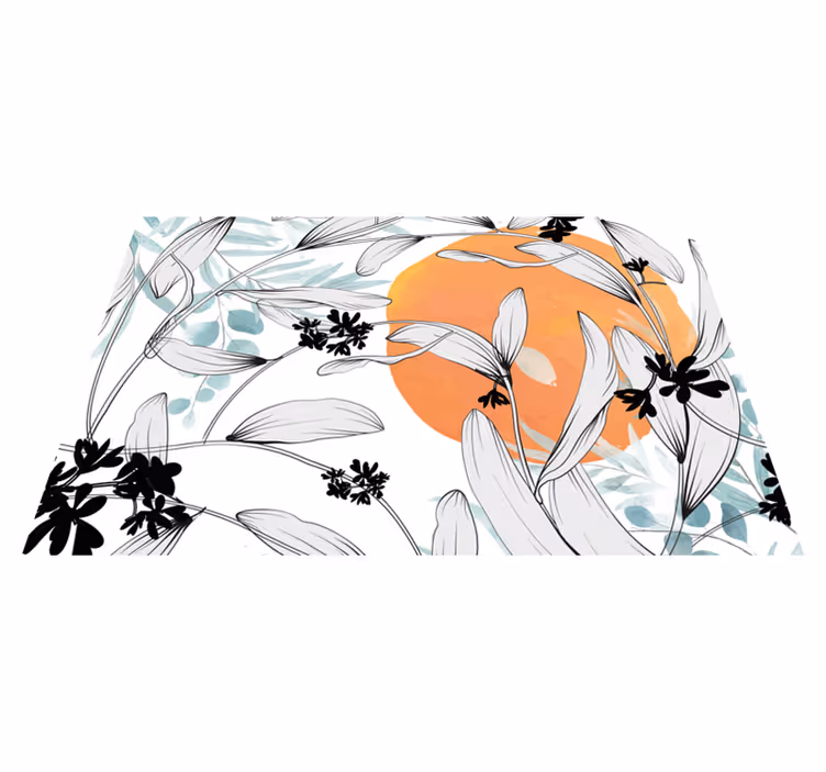 Moderne placema met bloem geïnspireerde accenten - TenStickers