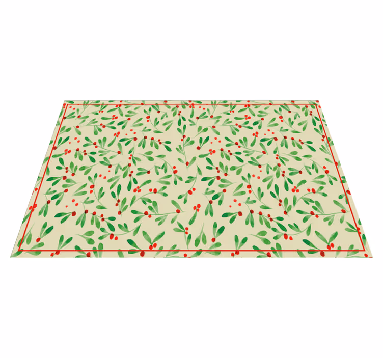 Feestelijk bladpatroon kerstmis placemat - TenStickers