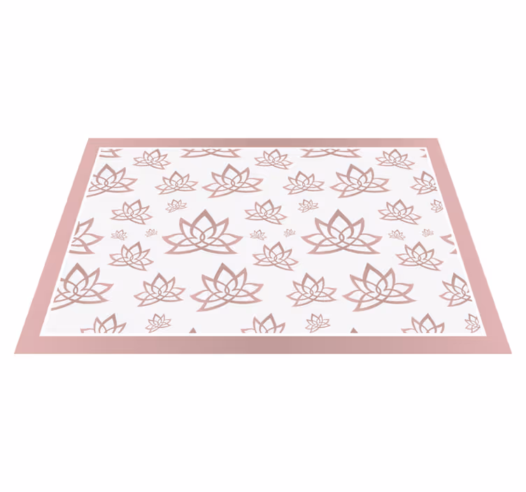 Houten placemat met elegant lotuspatroon - TenStickers