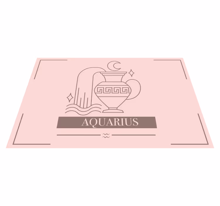 Waterman dierenriem symbool placemat met tekst - TenStickers