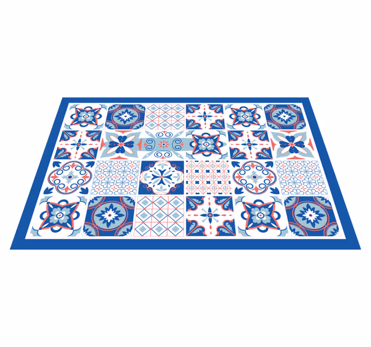 Houten placemat met ingewikkeld tegelpatroon - TenStickers