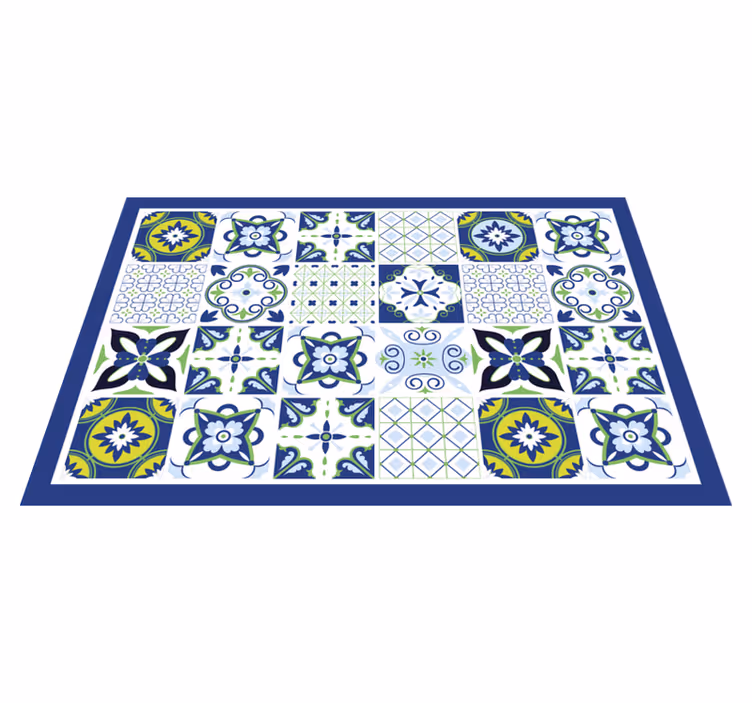 Houten placemat levendige geometrische composities - TenStickers