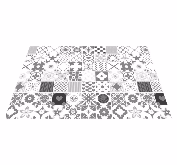 Houten placemat met gemusterde monochrome textuur - TenStickers