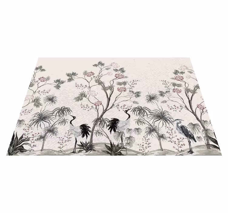 Kinder placemat kraanvogels tussen bloesems - TenStickers