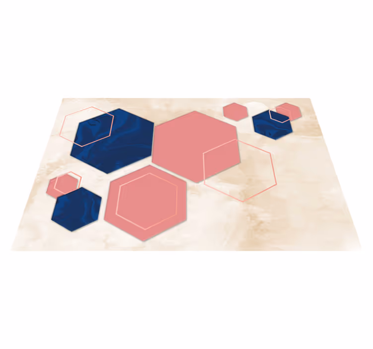 Moderne placema met hexagonale patronen - TenStickers