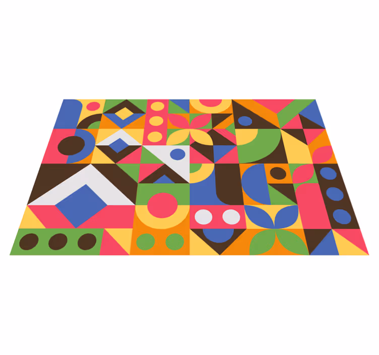 Moderne placemat levendige geometrische compositie - TenStickers