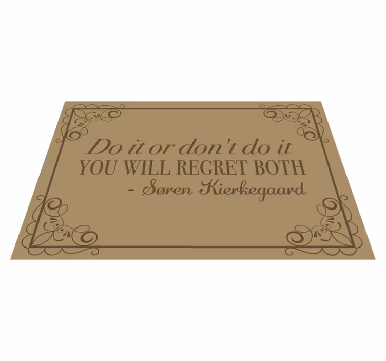 Placemat met tekst inspirerende quote herinnering - TenStickers