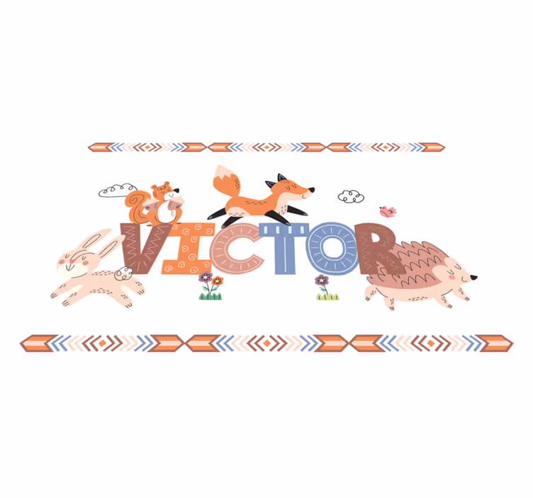 Kinder placemat dierenvrienden verzameling - TenStickers