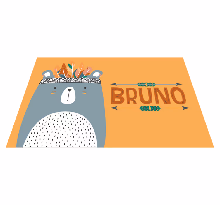 Kinder placemat schattige berenillustratie - TenStickers