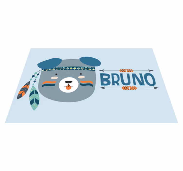 Kinder placemat schattig berenhoofd - TenStickers