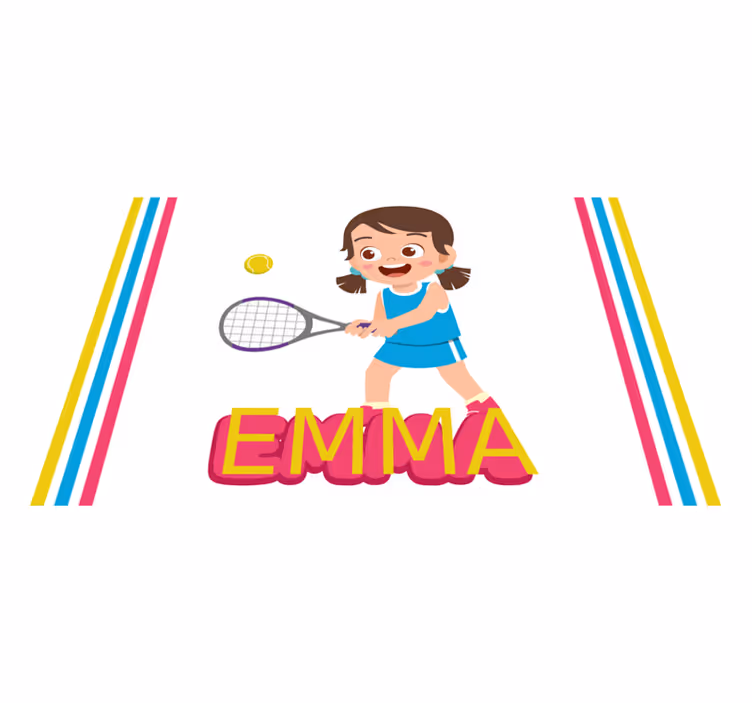 Kinder placemat blije tennisser - TenStickers