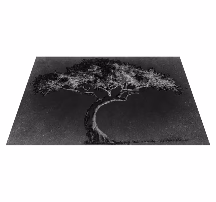 Houten placemat artistieke boom silhouet - TenStickers