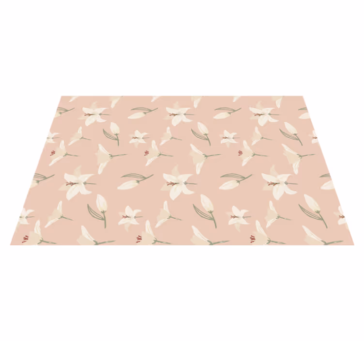 Kerstmis placemat met bloemen tafeltextiel - TenStickers