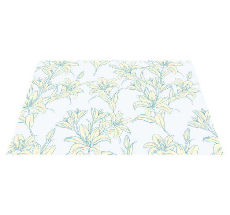Houten placemat in elegante plantenstijl - TenStickers