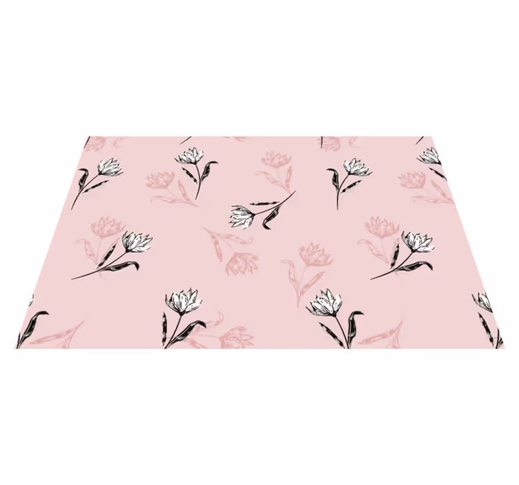Houten placemat elegante botanische compositie - TenStickers
