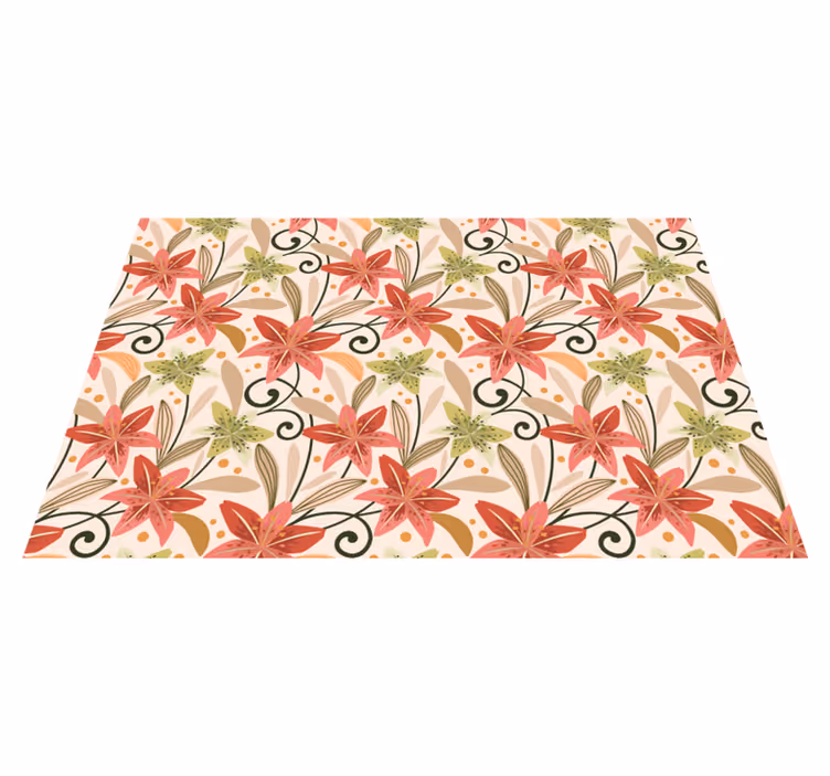 Originele placemat met levendig bloemenelement - TenStickers
