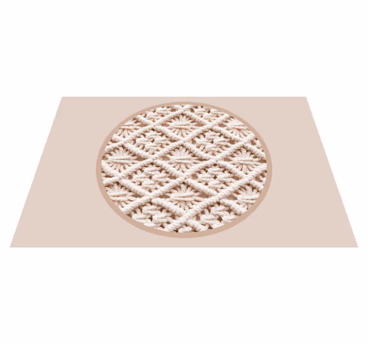 Houten placemat met elegant haakpatroon - TenStickers