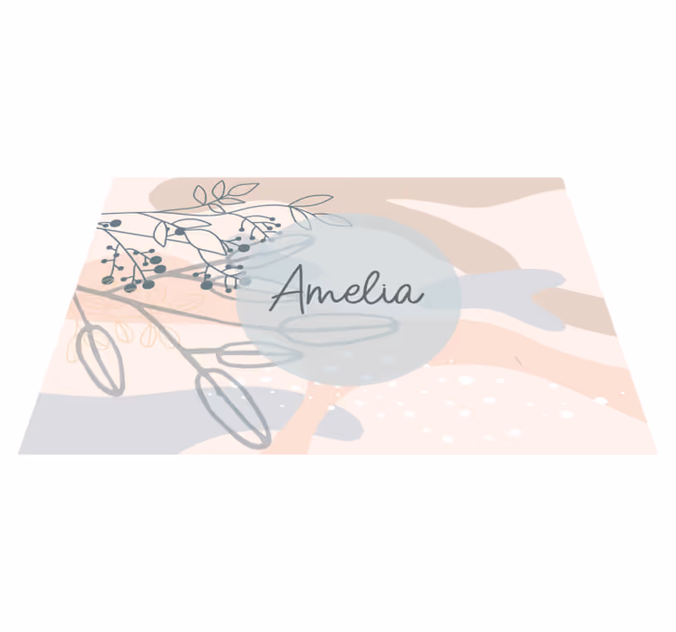 Placemat met naam in persoonlijke elegante stijl - TenStickers