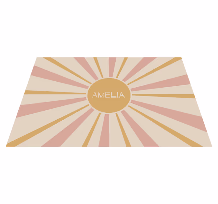 Placemat met naam zonnestraal centerpiece - TenStickers