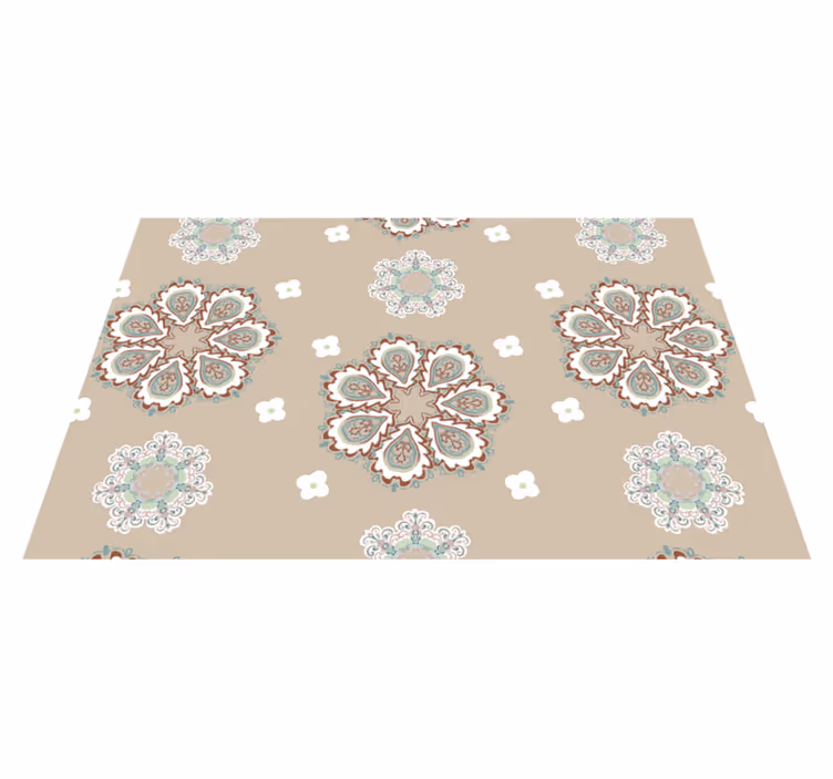 Houten placemat met elegante bloemmotieven - TenStickers