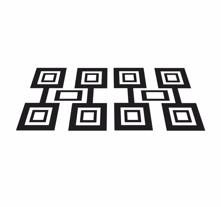 Modern vierkant motief moderne placema - TenStickers