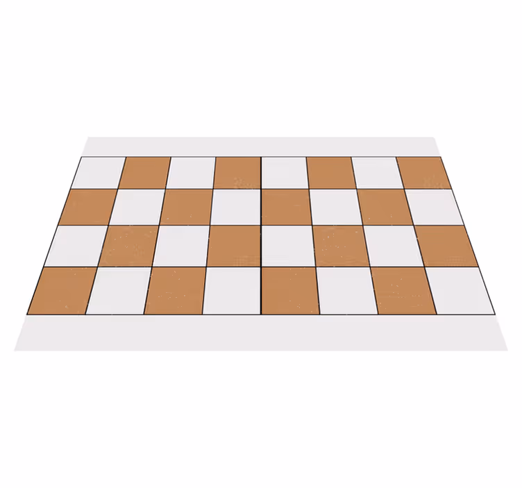 Houten placemat met schaakbordpatroon - TenStickers