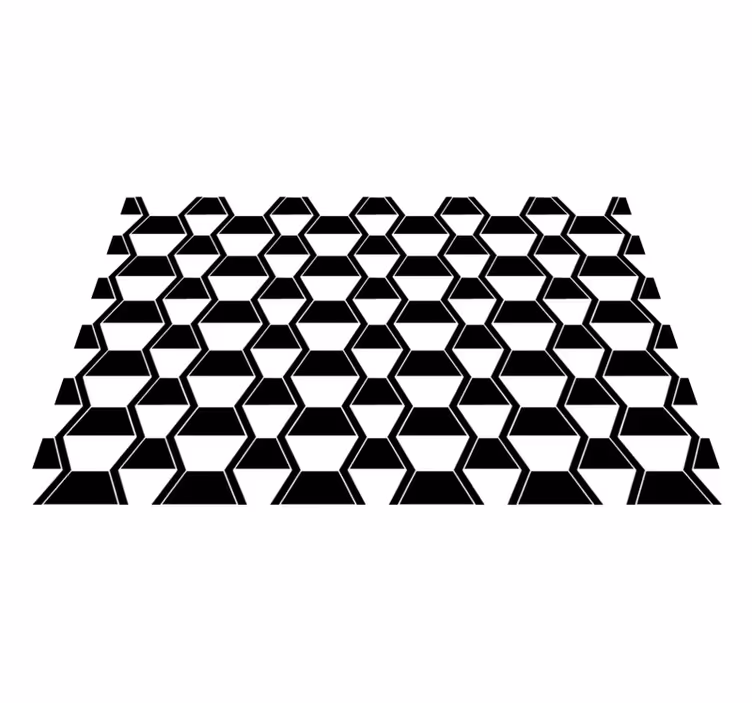 Houten placemat gestileerd hexagonaal patroon - TenStickers