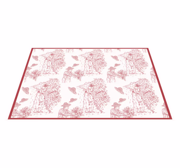 Originele placemat landelijke oogstscène - TenStickers