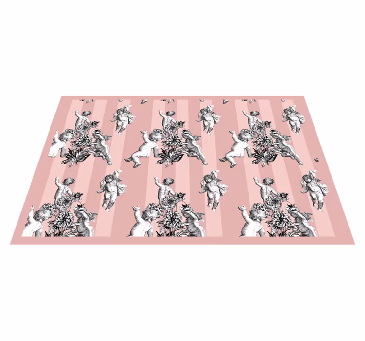 Originele placemat engelachtige cherubs bloemig - TenStickers