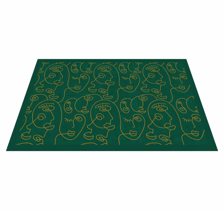 Originele placemat abstract gezichtspatroon - TenStickers