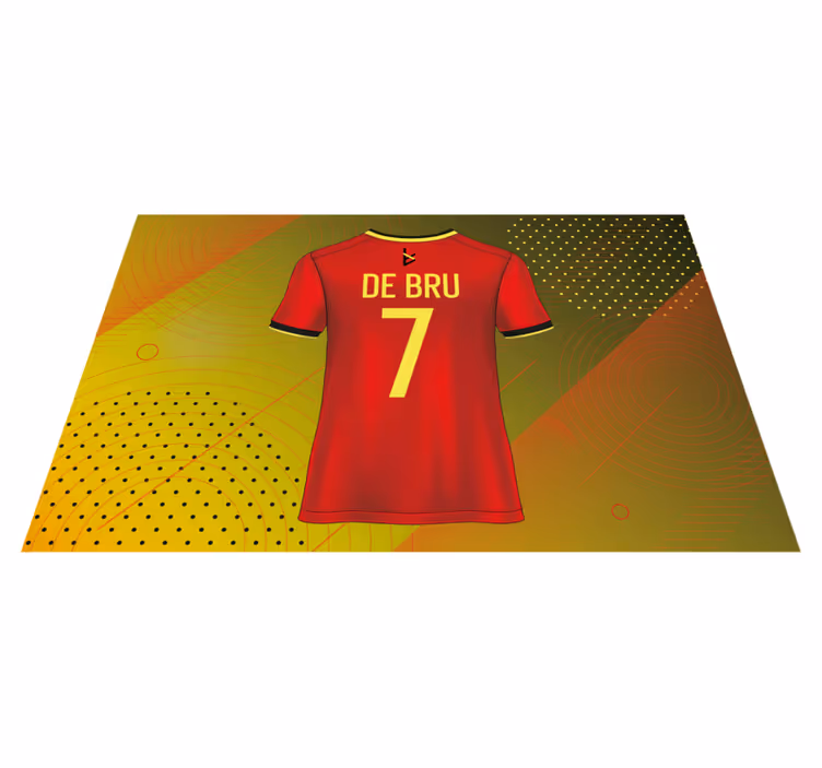 Placemat met naam voetbalshirt België - TenStickers