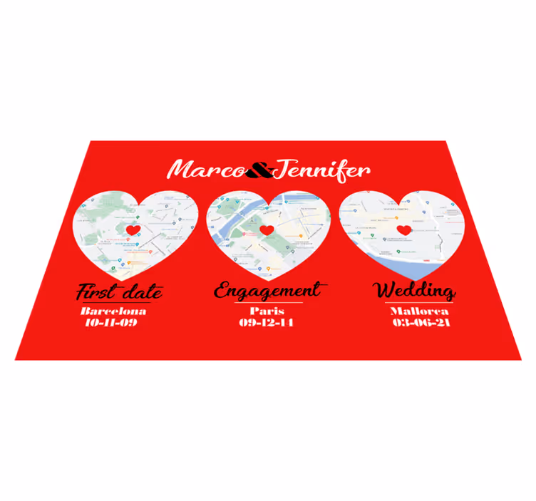 Originele placemat speciale momenten locaties - TenStickers