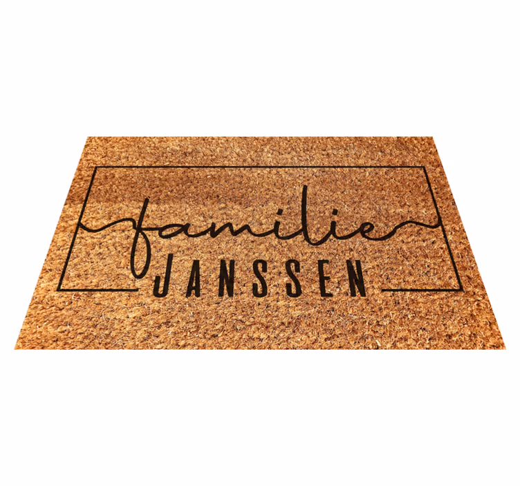 Gepersonaliseerde vinyl placemat familienaam - TenStickers