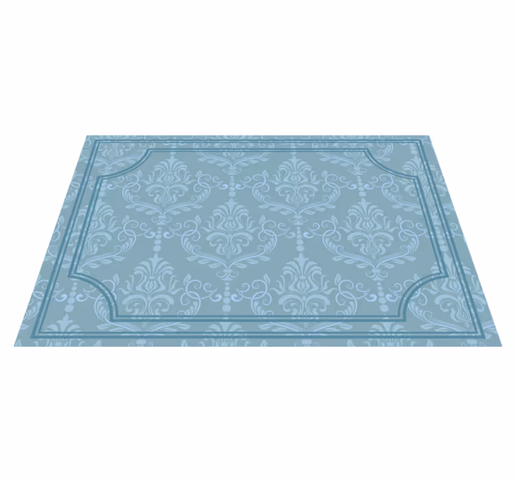 Blauwe bloemen barok elegante placemat - TenStickers