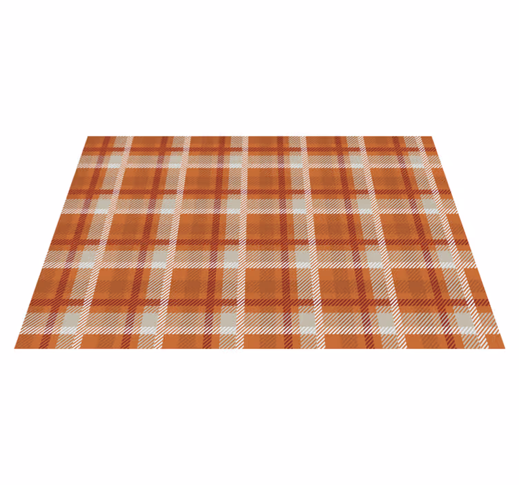 Geruit oranje patroon elegante placemat - TenStickers