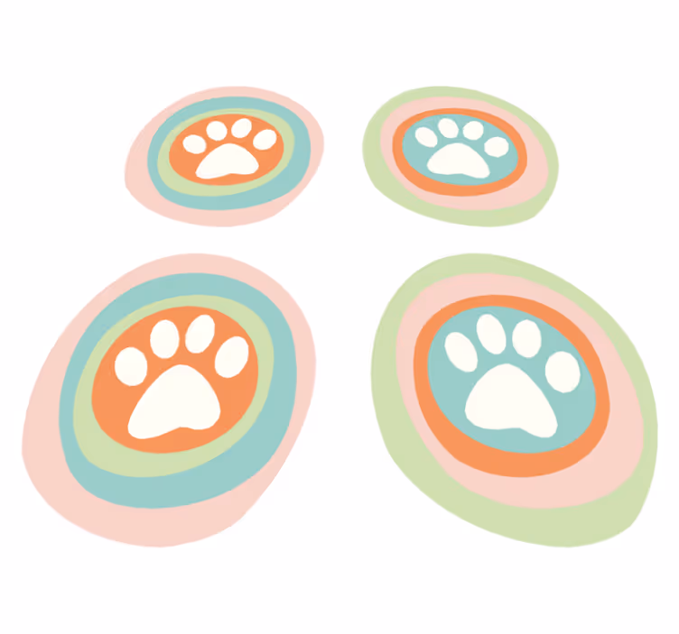 Hondenpootjes bak Originele placemats - TenStickers