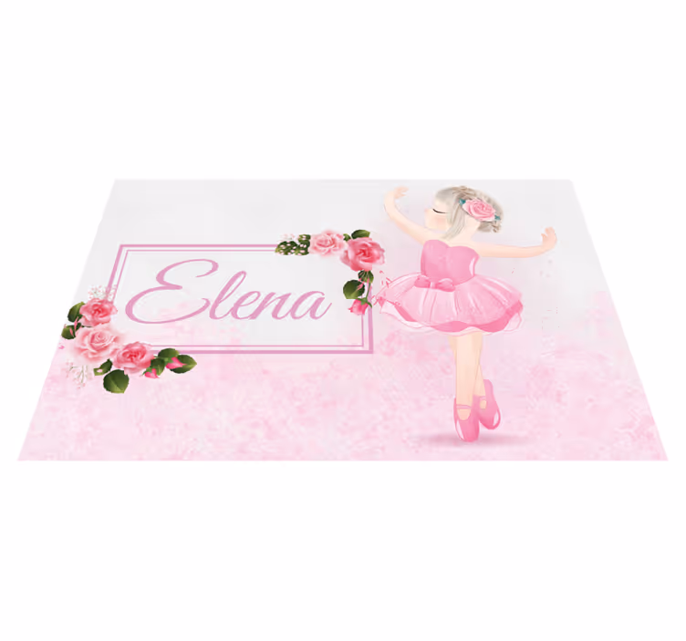 Balletdanser Placemat met naam - TenStickers