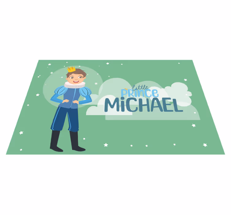 De kleine prins cartoon placemat met naam - TenStickers