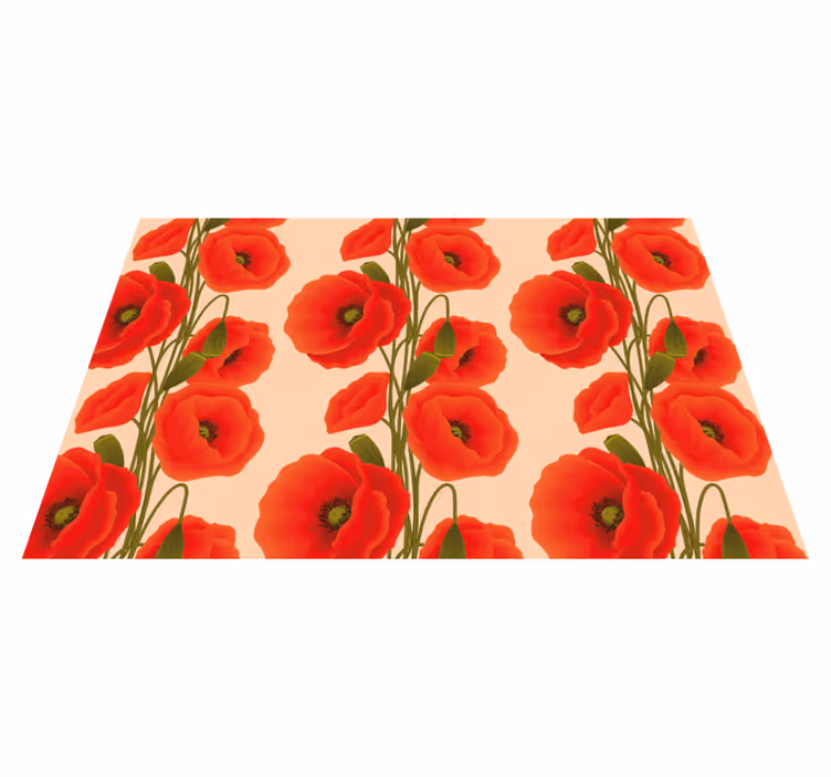 Klaprozen patroon andere placemats - TenStickers