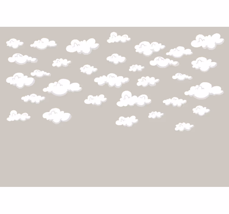 Wolken patroon babykamer fotobehang - TenStickers