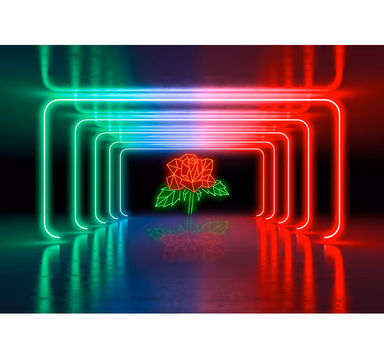 3d fotobehang Bloem orchidee in tunnel - TenStickers