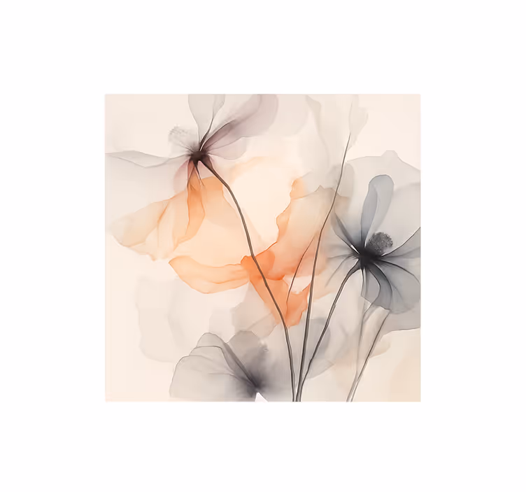 Aquarella puppy's fotobehang andere bloemen - TenStickers