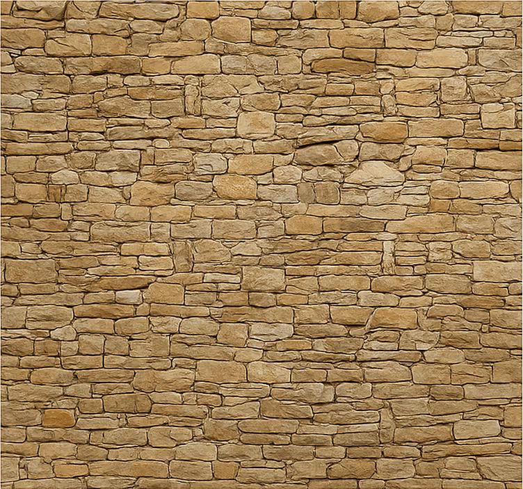 Beige stenen muur fotobehang woonkamer - TenStickers