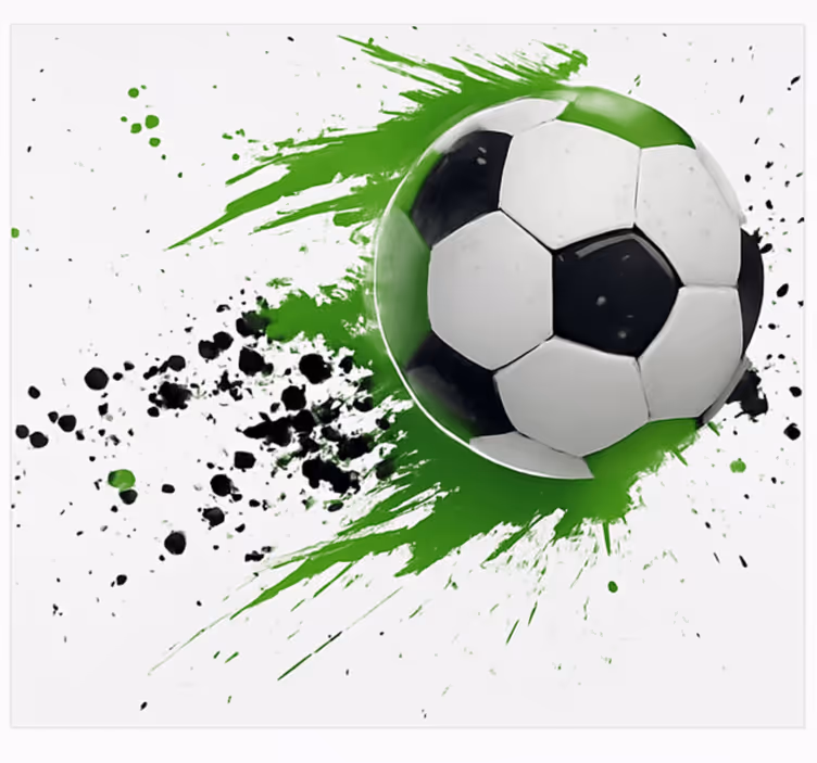 Groene voetbal fotobehang tienerkamer - TenStickers