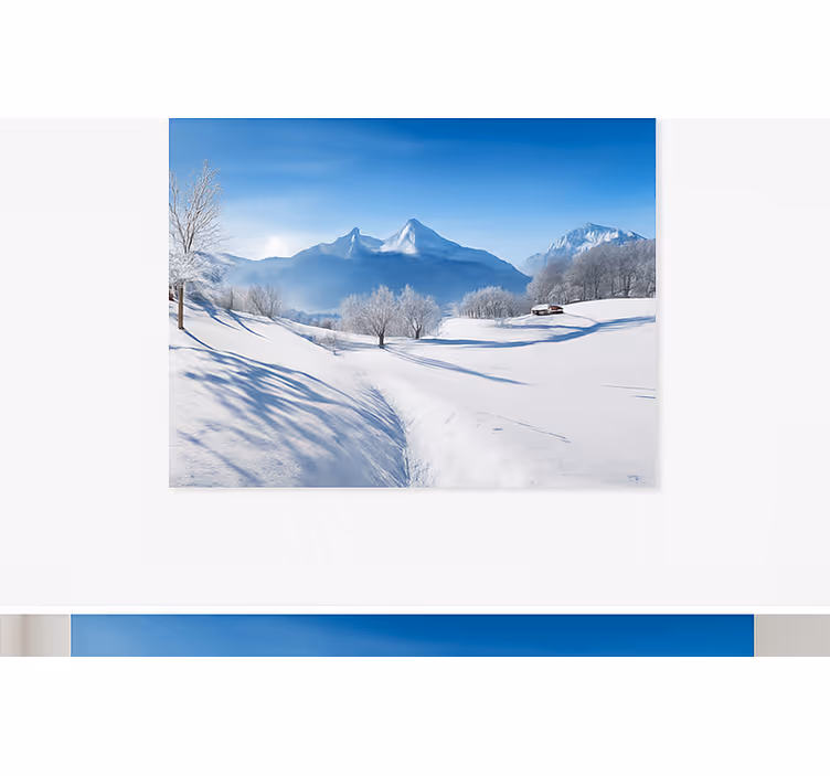 Winter alpiene route foto behang bergen - TenStickers